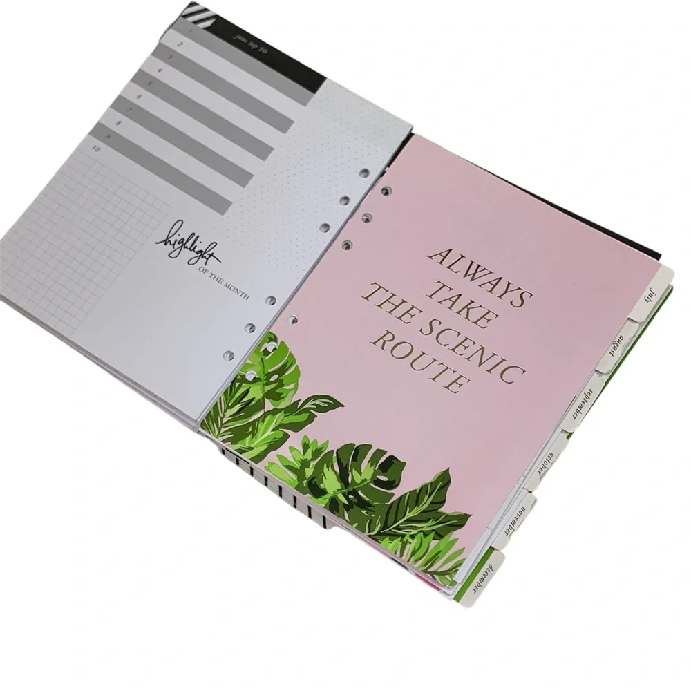 HEIDI SWAPP Glitter Gold Vertical Daily Planner 8x6